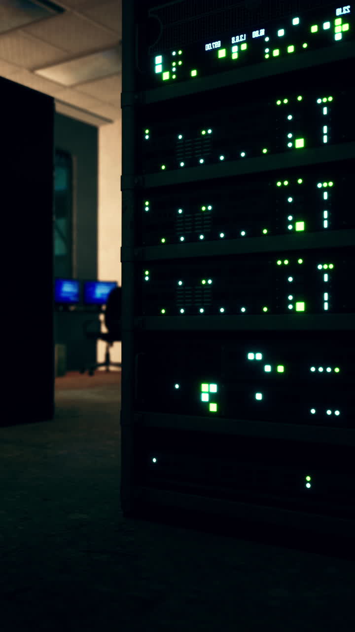 sala de servidores por la noche