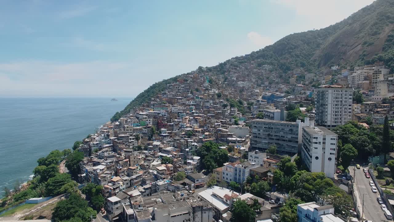 Aerial View of a Favela in Rio de Janeiro, Brazil