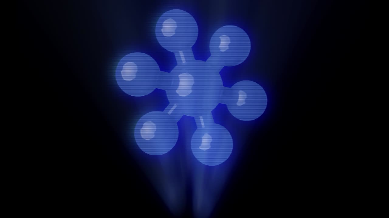 el holograma de las moléculas.