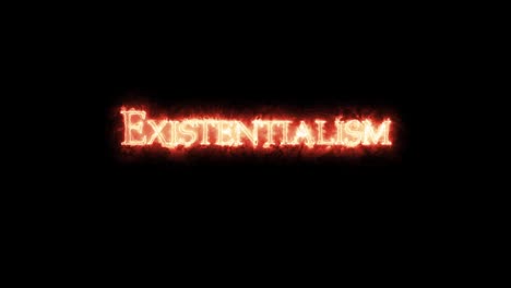 existencialismo escrito con fuego. bucle
