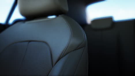 close-up of a car back seat