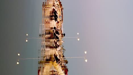 marina sveva molise touristic port in italy, low angle water surface first-person pov