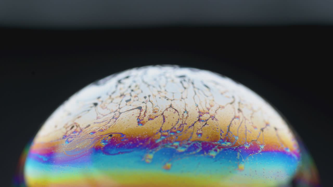 매크로 비누 거품 다채로운 사이키델릭