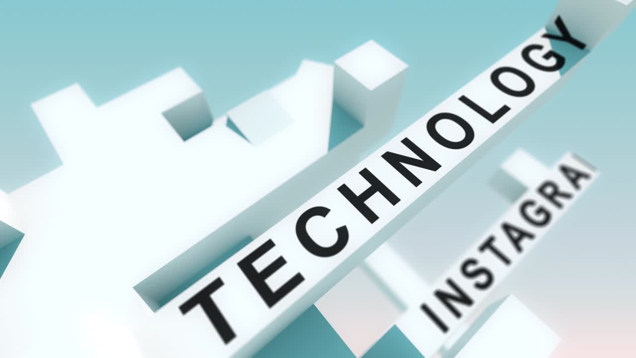 라이브 스트리밍 비디오: 큐브로 애니메이션 된 단어