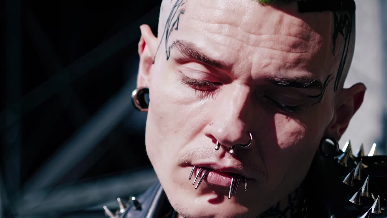 パンクスタイルの肖像画