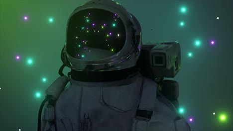 astronauta en el espacio futurista