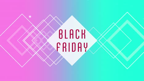 Black-Friday-with-neon-squares-on-purple-and-green-gradient