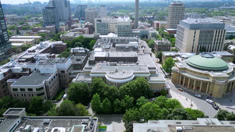 aerial view of sandford fleming building at the university of toronto in summer
