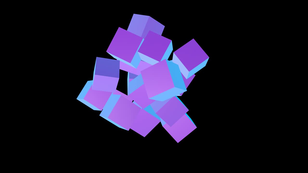 extraña animación 3d de formas geométricas. fondo animado abstracto