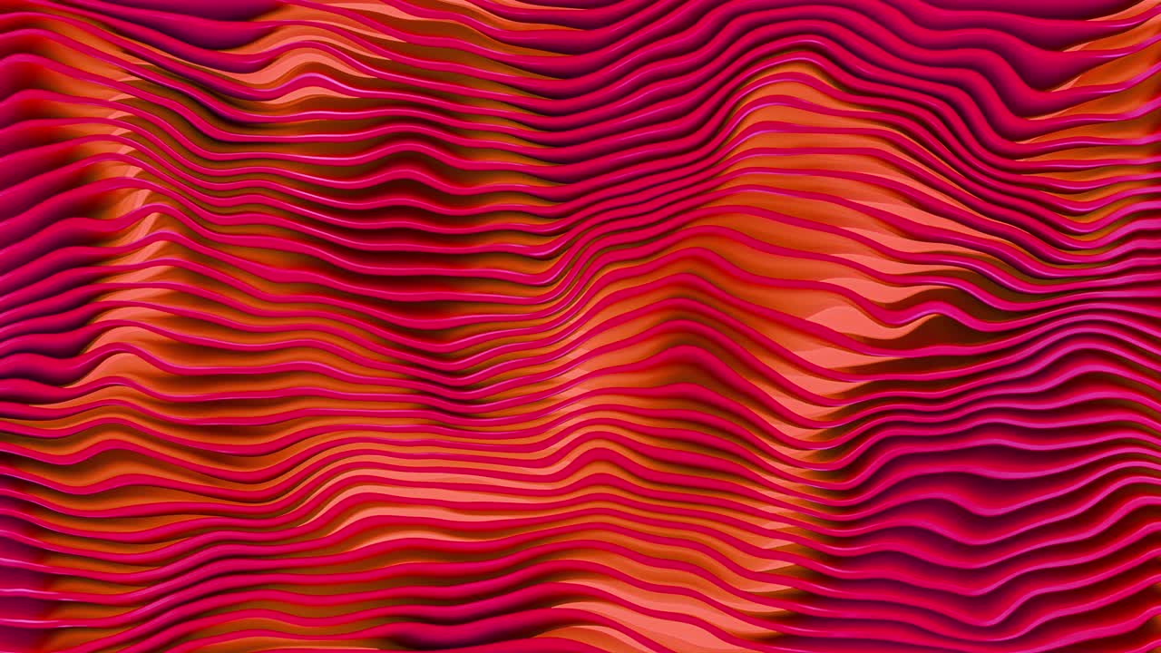 Animation of wave movements of red geometric lines
