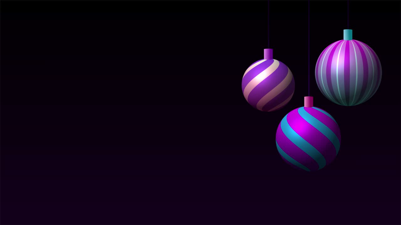 hermosas bolas de navidad giratorias. juguete de decoración de año nuevo. fondo minimalista con espacio de copia. feliz navidad