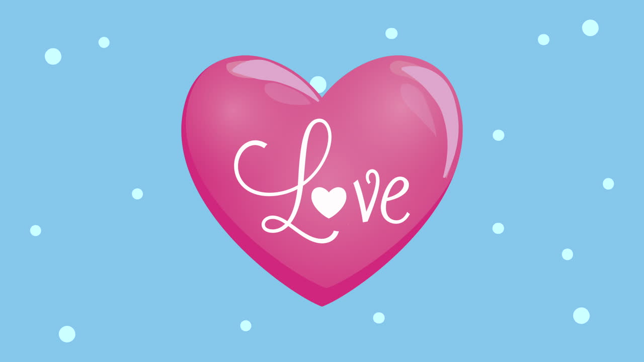 사랑이라는 단어가 새겨진 핑크색 심장