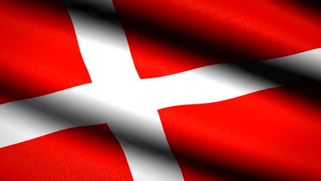 denmark flag waving textile textured background. seamless loop animation. full screen. slow motion. 4k video