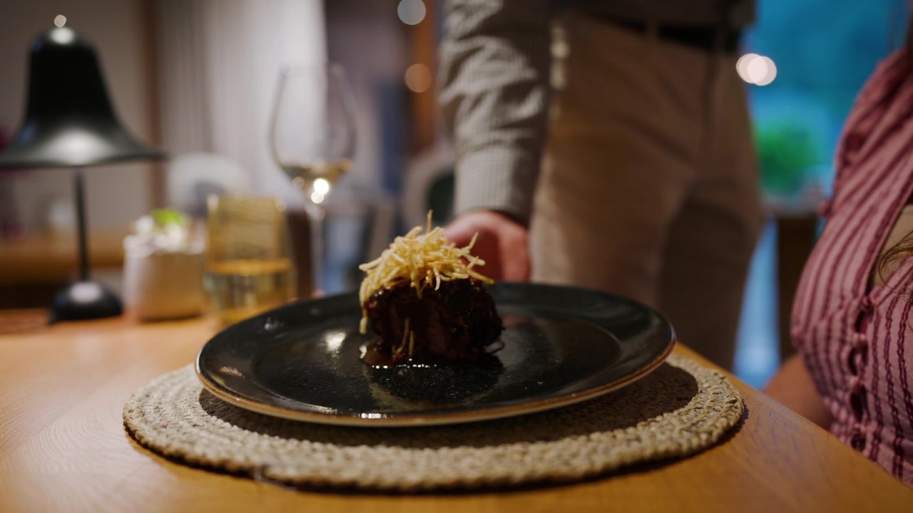 A Finely Plated Local Culinary Dish Served In A Restaurant In Slovenia. Selective Focus Shot