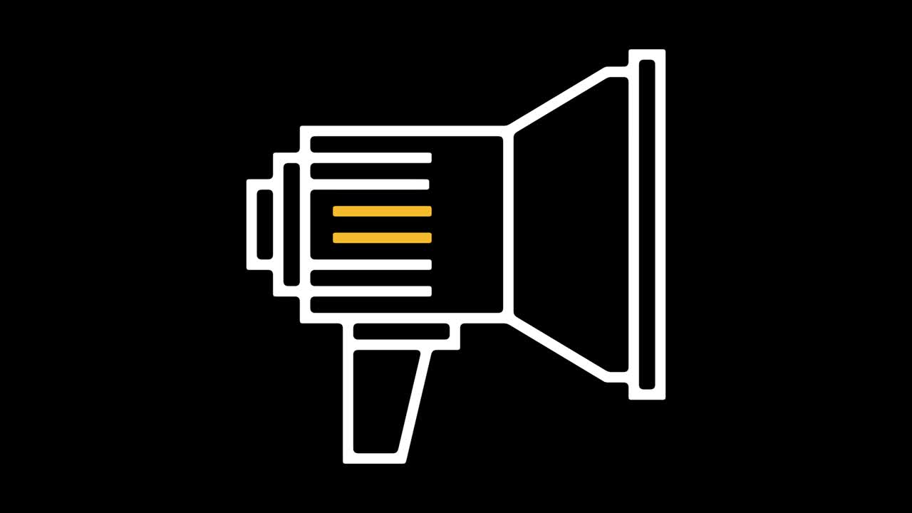 Animazione icona a linea Content Marketing con Alpha