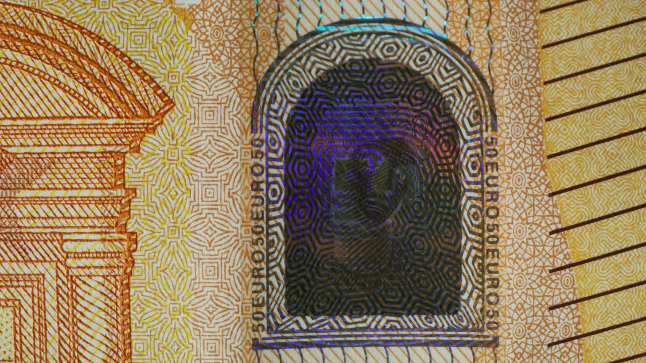 Close-up of a 50 Euro banknote