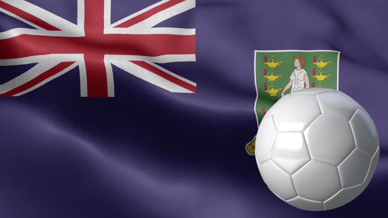 브리티시 버진 아일랜드의 발과 축구 공 - 브리티쉬 버진 아일랜드 발 높은 세부 사항 - 축구 공과 발