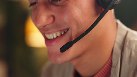 man wearing a headset