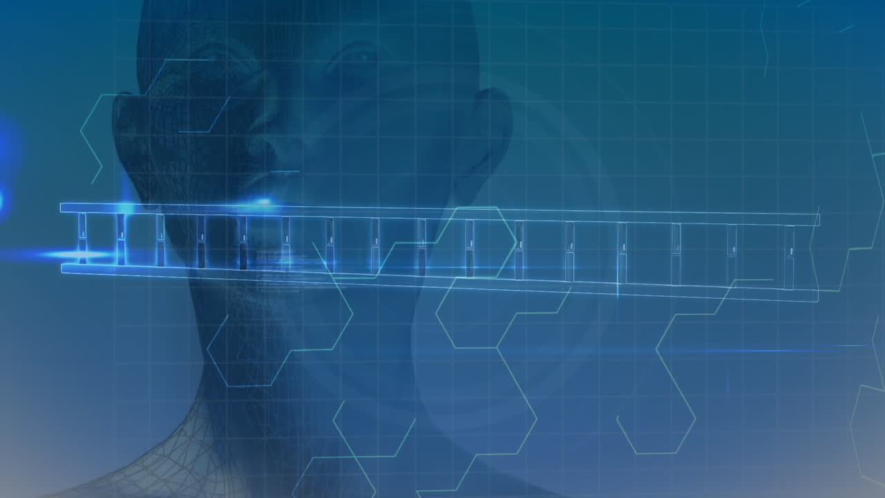 dna와 함께 3d 인간 얼굴