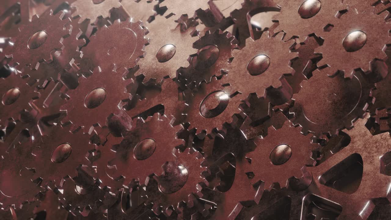 red de engranajes mecánicos