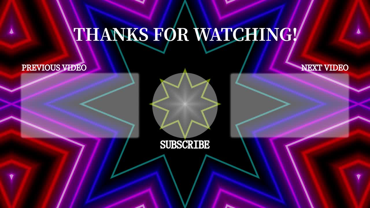 patrón de signo de neón tarjeta de finalización pantalla de finalización gráficos de movimiento