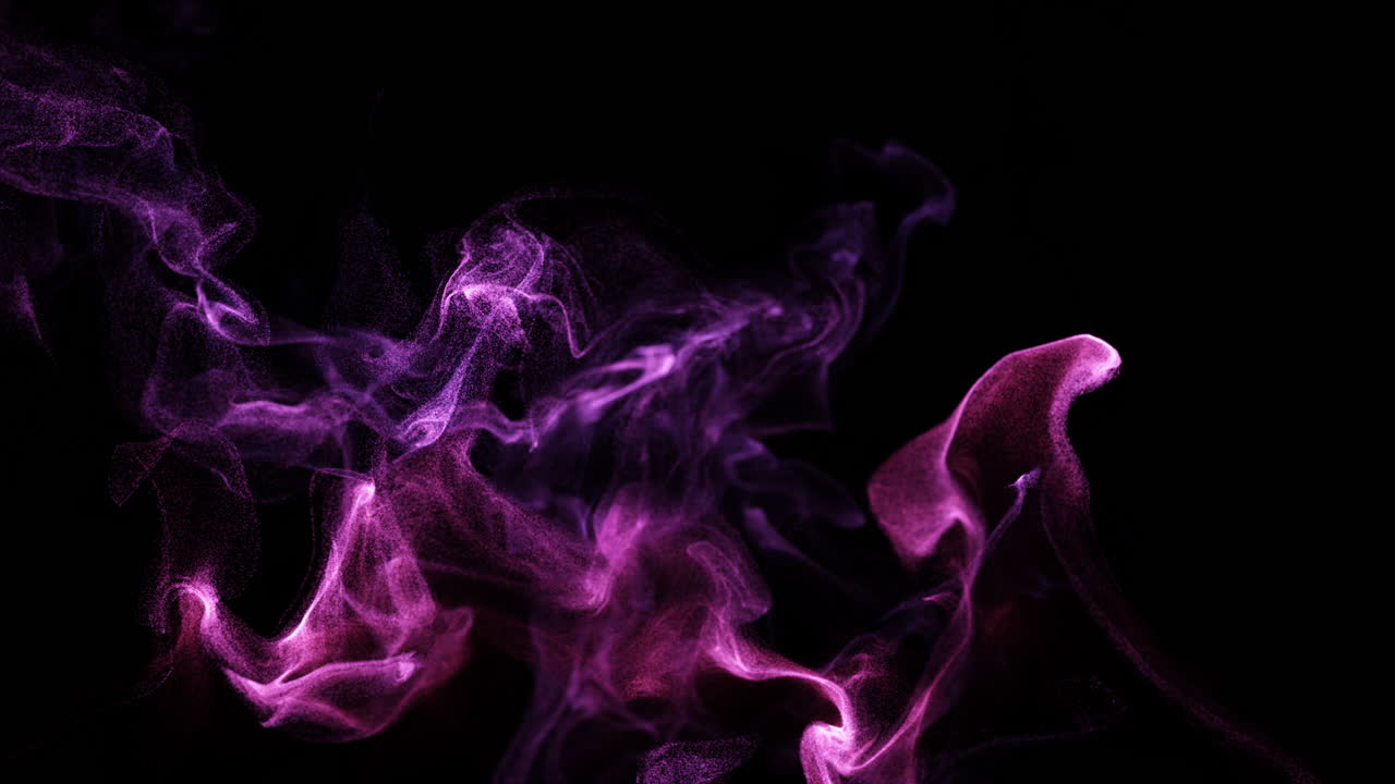 Abstract Glowing Particle Flow in Purple and Pink