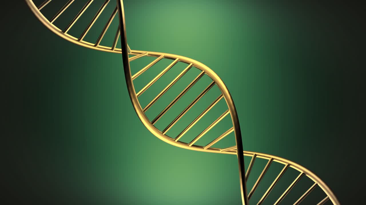 la hélice de adn dorada