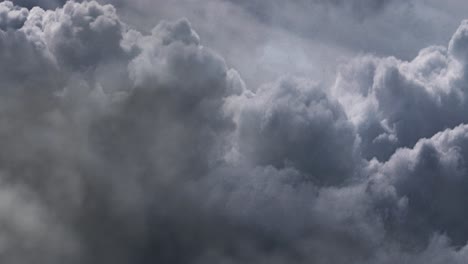 lightning and thunder luminous in dark sky