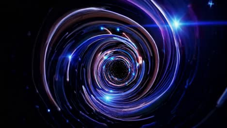 a mesmerizing, abstract video concept of a swirling vortex with a cosmic feel