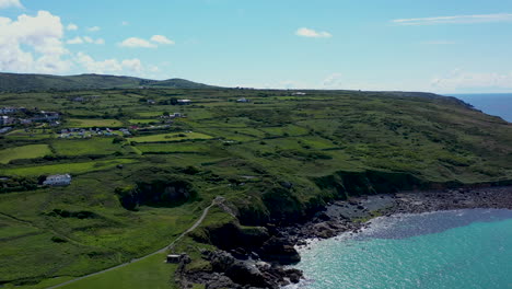 Aerial-drone-view-just-past-Porthmeor-beach-in-st-ives-Cornwall