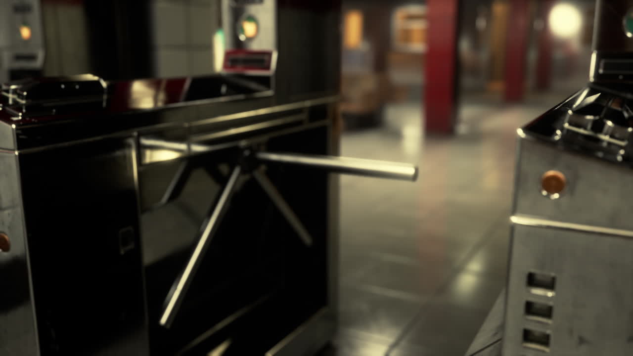 empty old subway train station