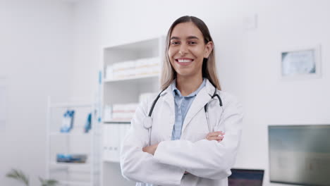 Cara,-Doctor-O-Mujer-Feliz-Con-Sonrisa