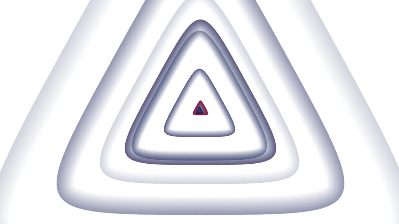 abstracto triángulo de color blanco con línea sin costuras y futurista animación de túnel de colores
