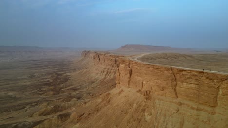 incredible dry arid desert landscape with cliffs and escarpments in arabia