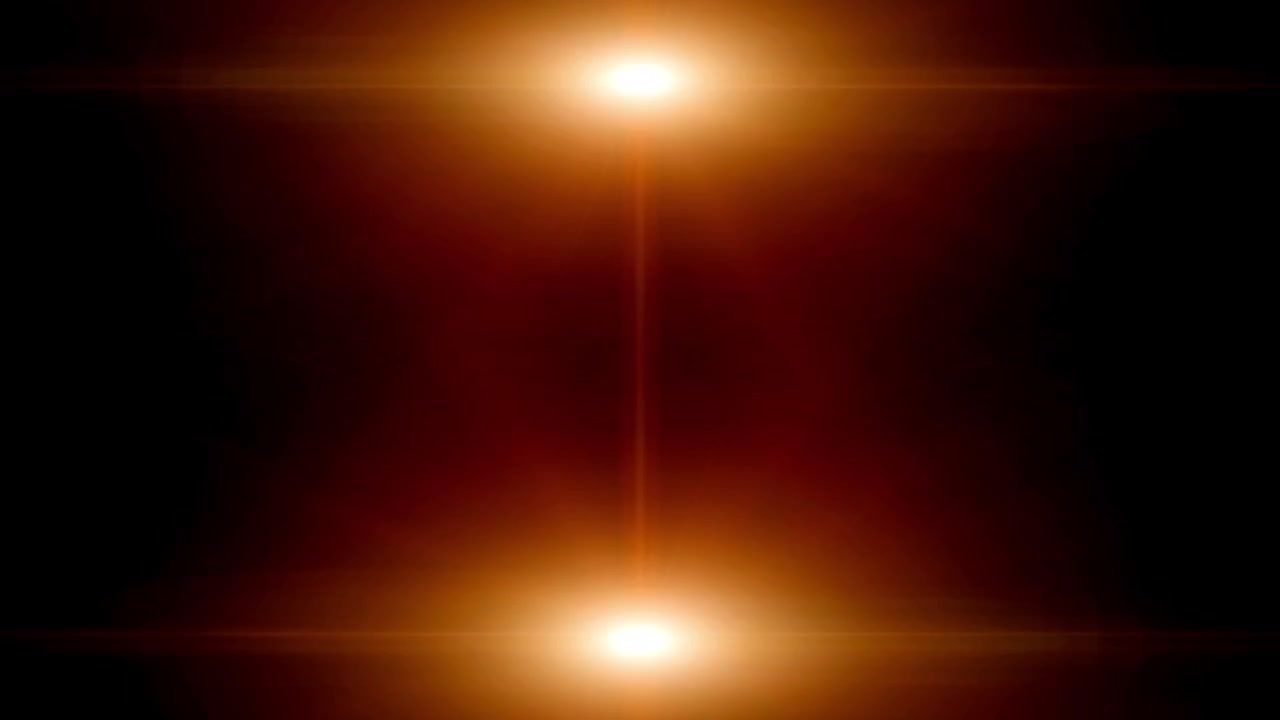 Effetto di transizione con flare dell'obiettivo arancione e giallo brillante