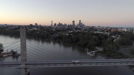 aerial footage of brisbane city from st lucia