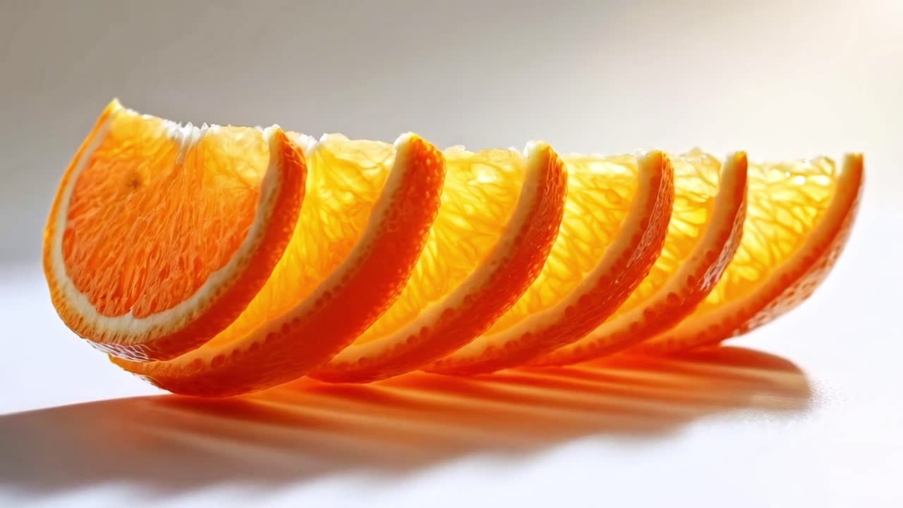 Backlit Orange Slices