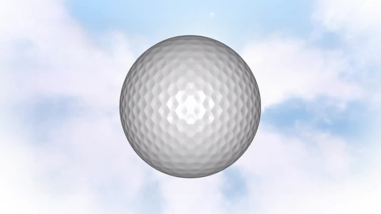 Pallina da golf nel cielo