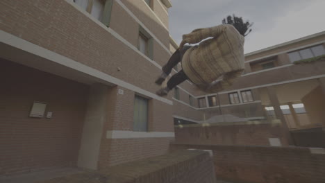 parkour in urban setting