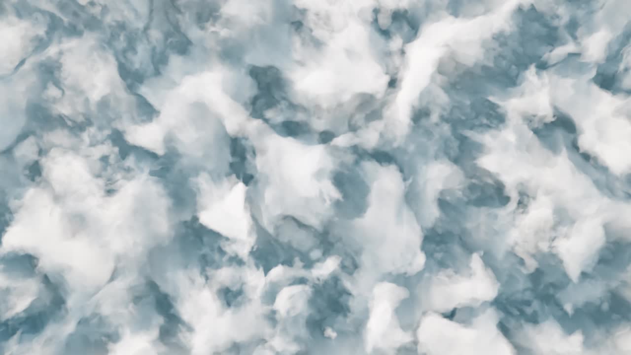 Abstract background of deforming cartoon clouds. Seamless loop 3d render