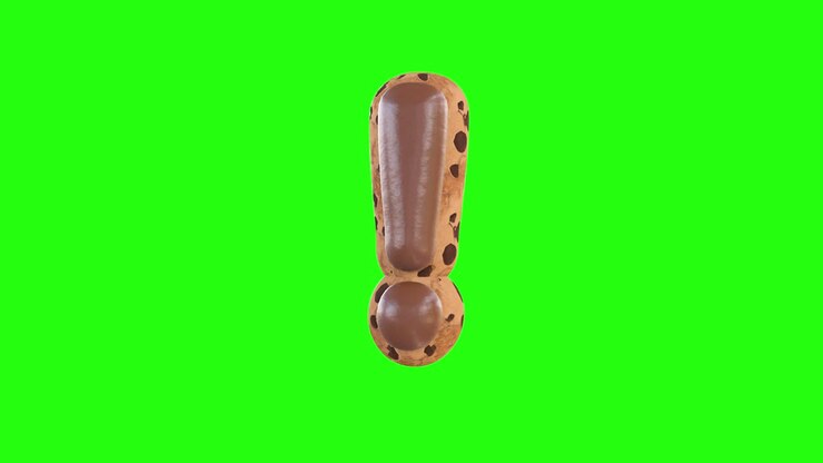 Chocolate Cookie Exclamation Point