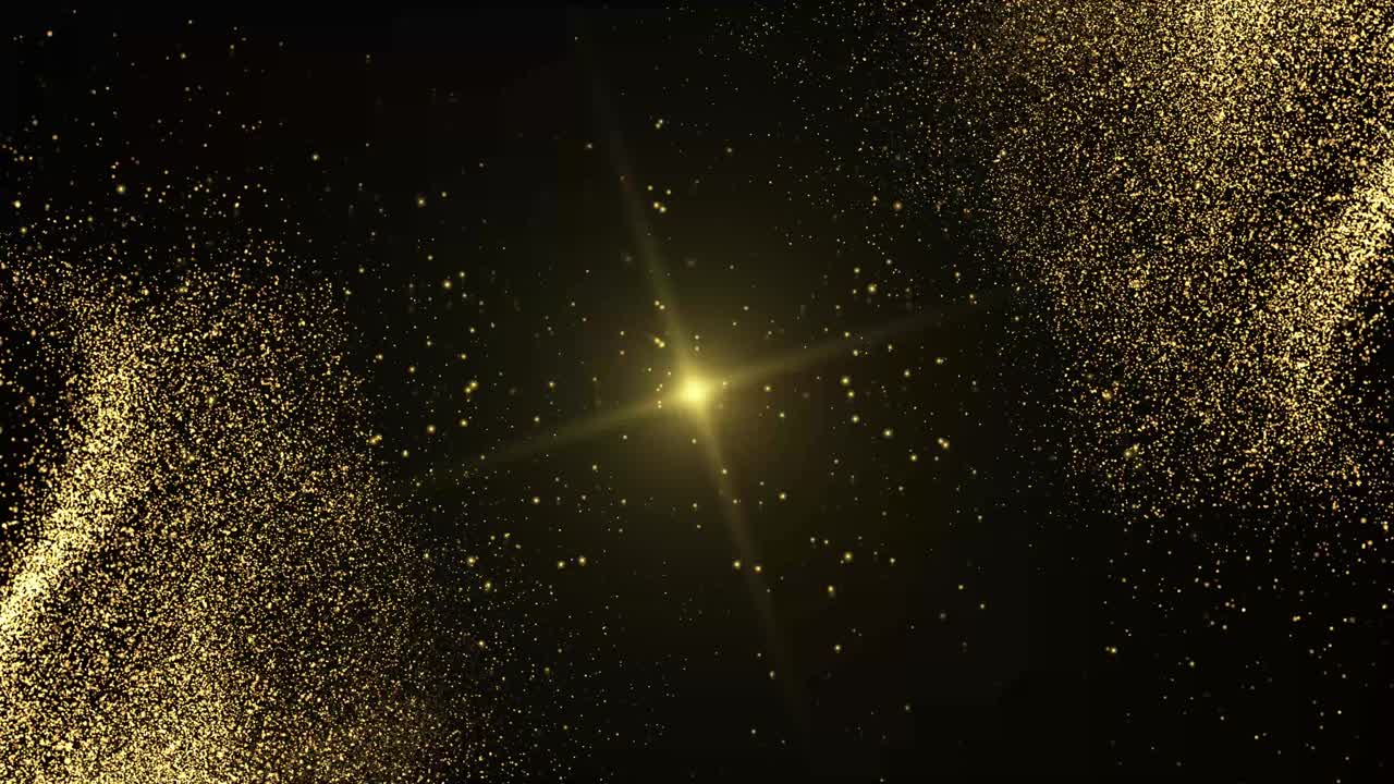 Golden Particle Explosion Background