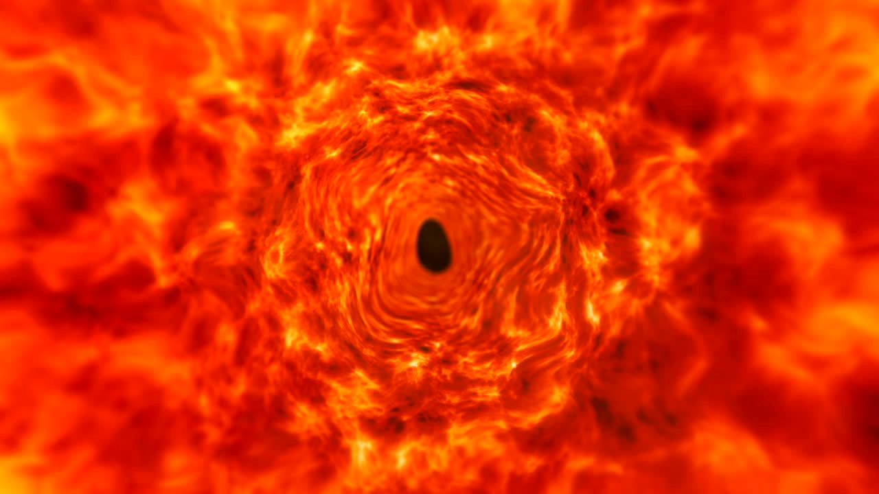 volando en un tubo de lava