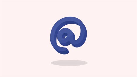 3d blue at symbol