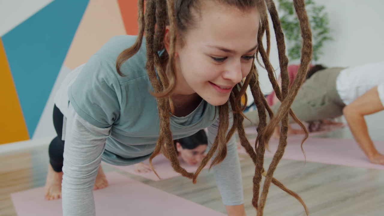 Yoga Class with Dreadlocks