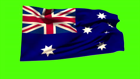 australia national flag blowing in the breeze