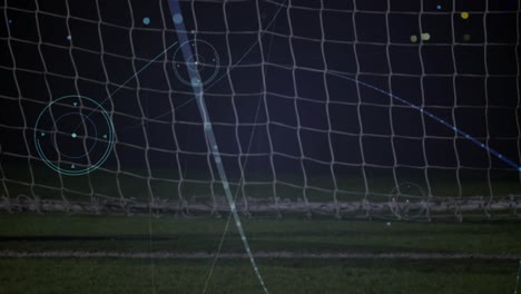 animation of networks of connections over football player
