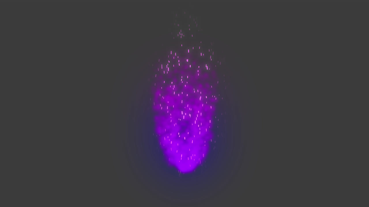 Abstract Purple Glowing Fire Effect with Sparks