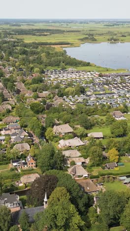 aerial view of a dutch village