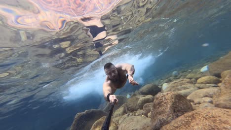 diving in the mediterranean sea